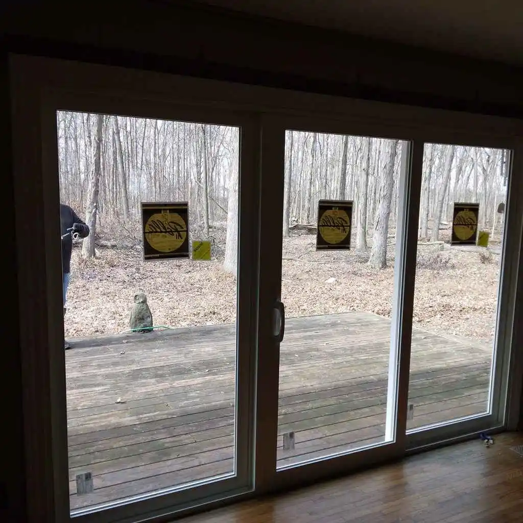 Completed wood deck project